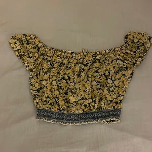 Cropped Floral Blouse
